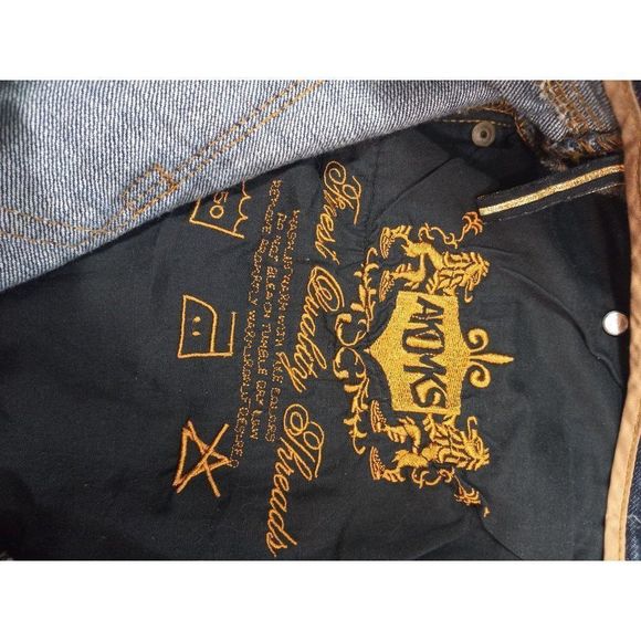 Akademiks Men's Relaxed Jeans - Dark Blue - Picture 9 of 15